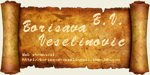 Borisava Veselinović vizit kartica